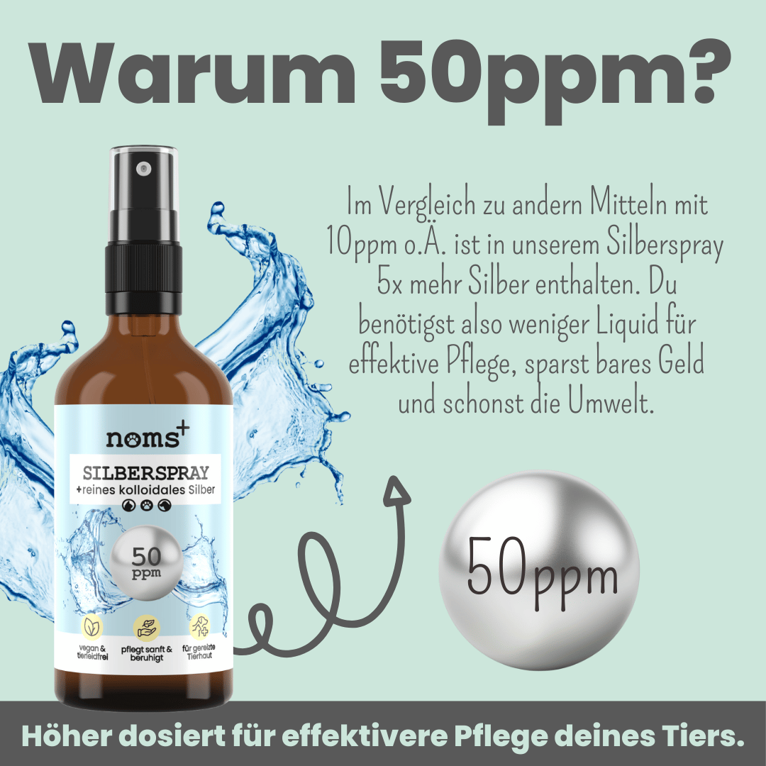 Silberspray für Hunde und Katzen mit 50ppm (MHD 12/25)
