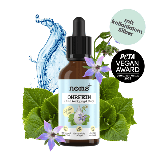 2-in-1 Ohrfein Reinigung & Pflege für Hunde & Katzen mit kolloidalem Silber (50ml)