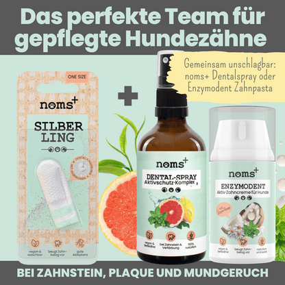 Silberling: Antibakterieller Zahnpflege-Fingerling für Hunde mit Silberionen