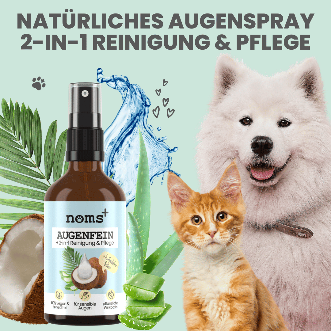2-in-1 Augenfein Reinigung & Pflege für Hunde & Katzen mit kolloidalem Silber