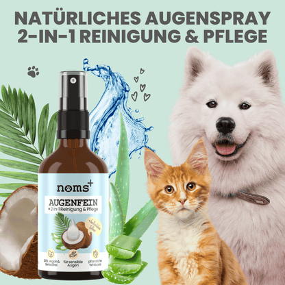 2-in-1 Augenfein Reinigung & Pflege für Hunde & Katzen mit kolloidalem Silber