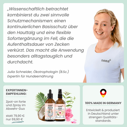Zpray für Hunde und Menschen gegen Zecken, Flöhe, Milben & Mücken [Jahresvorrat] (100ml)