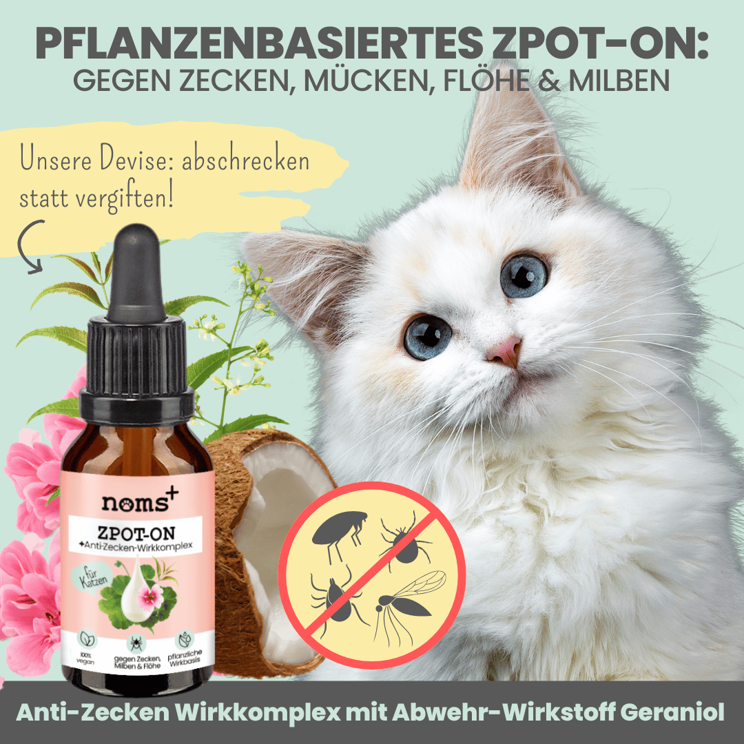 Zpot-on für Katzen gegen Zecken, Flöhe, Milben & Mücken [Jahresvorrat]