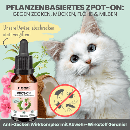 Zpot-on für Katzen gegen Zecken, Flöhe, Milben & Mücken [Jahresvorrat]